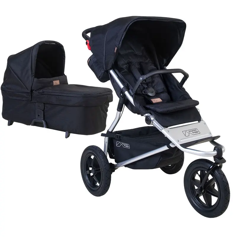 Mountain Buggy Urban Jungle V4 With Carrycot In Caviar 1
