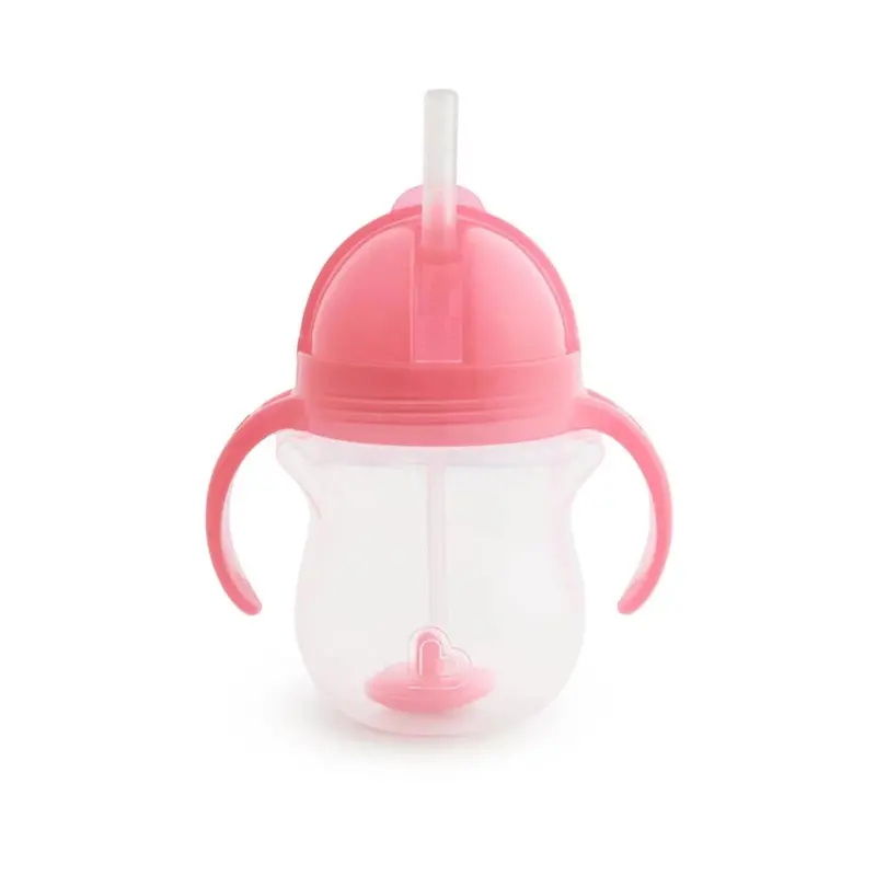 Munchkin Click Lock Tip & Sip Weighted Straw Cup Pink 207Ml 1