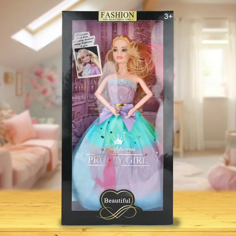 Muñeca Fashion Con Vestido Azul 2
