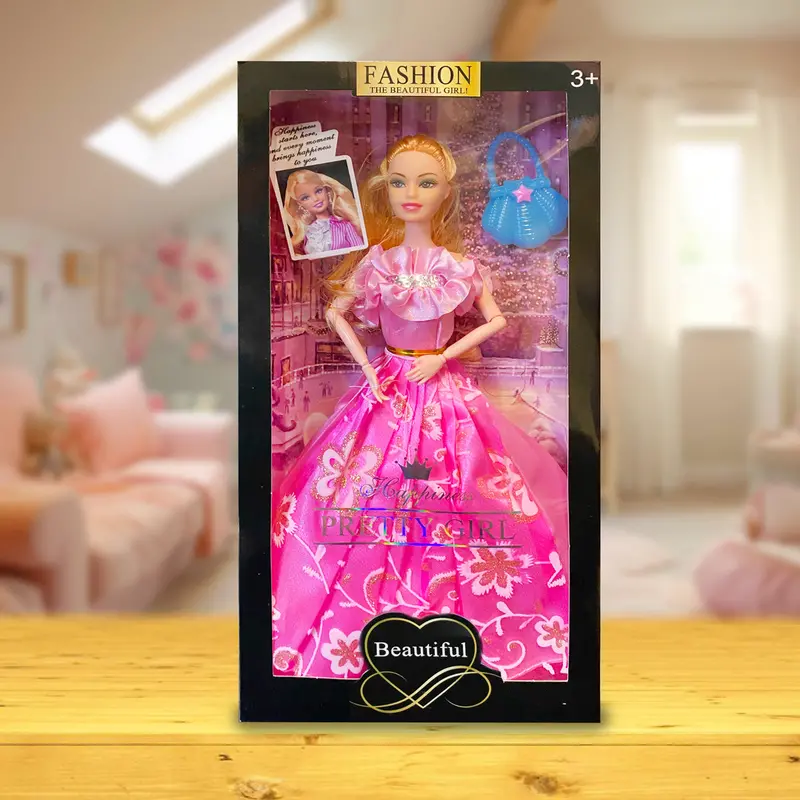 Muñeca Fashion Con Vestido Rosa 2