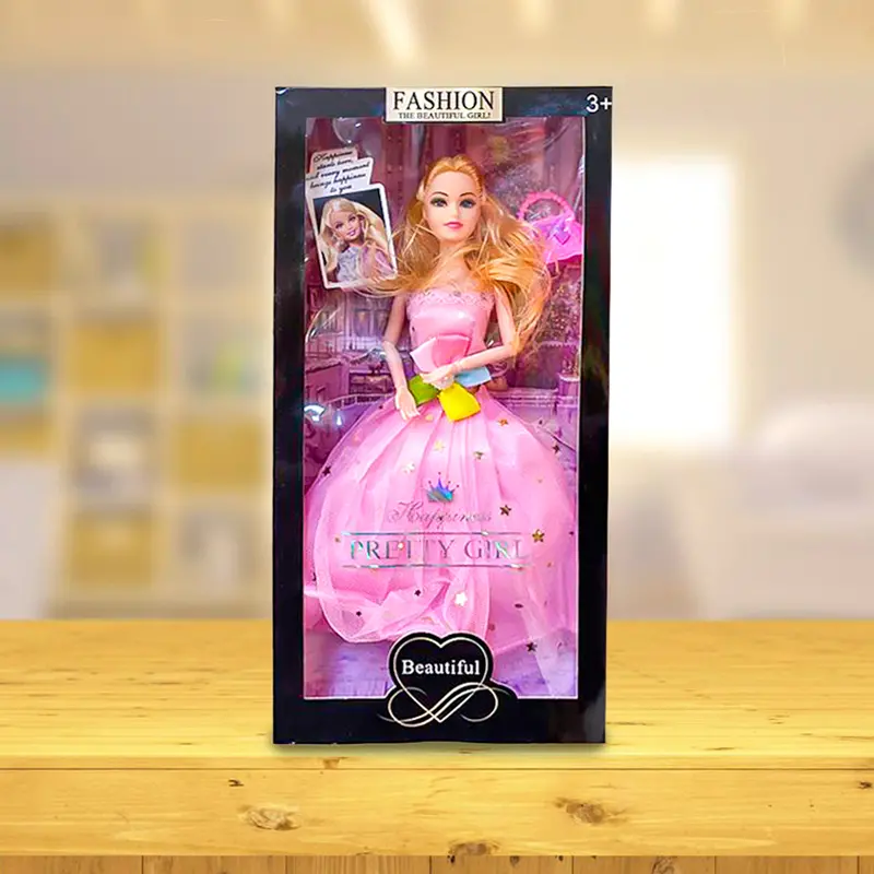 Muñeca Fashion Con Vestido Rosa Claro 2