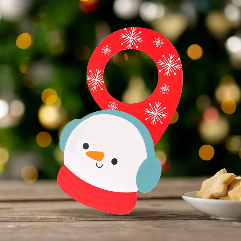 Muñeco De Nieve, Adorno Para Manija De Puerta Navideño 2
