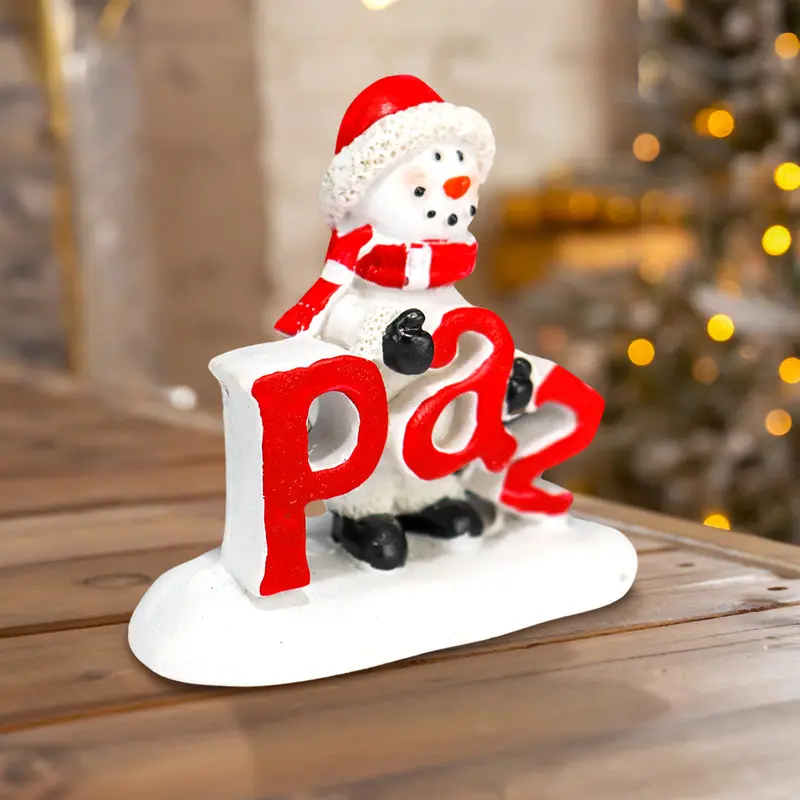 Muñeco De Nieve, Paz, Figura Decorativa De Cerámica 2