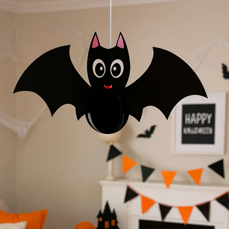 Murciélago, Decoración Colgante De Papel 1