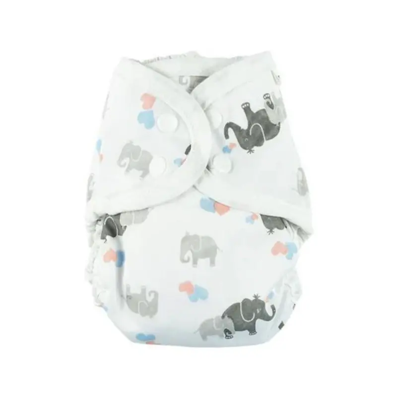Muslinz Washable Nappy Wrap - Elephant 1