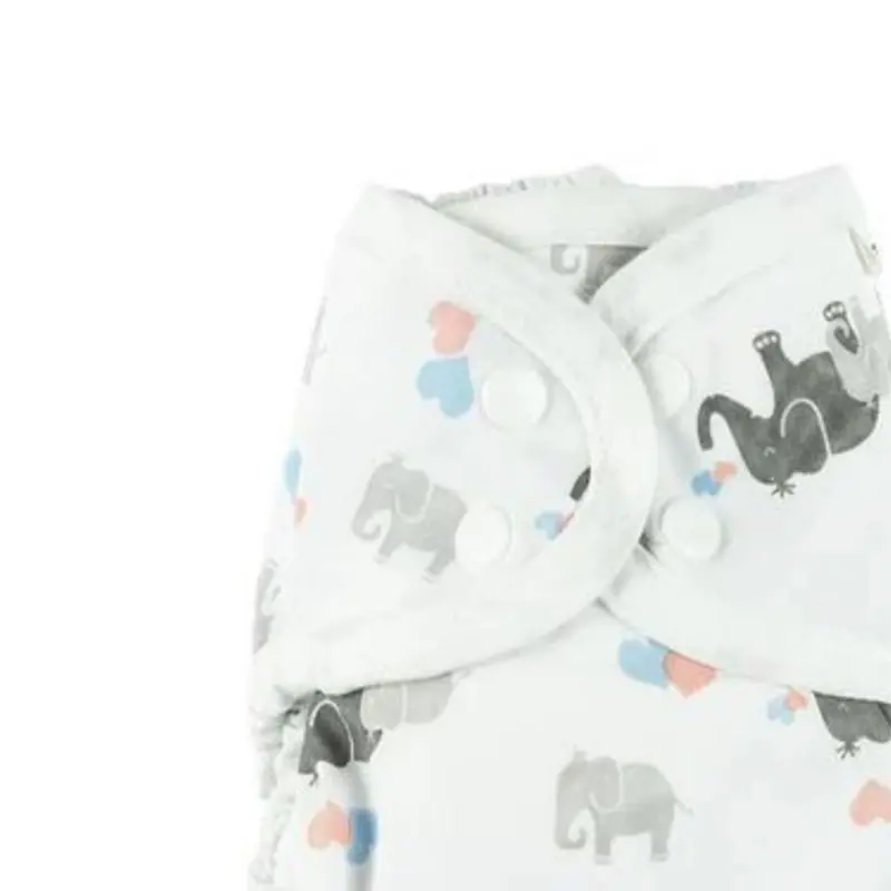 Muslinz Washable Nappy Wrap - Elephant 2