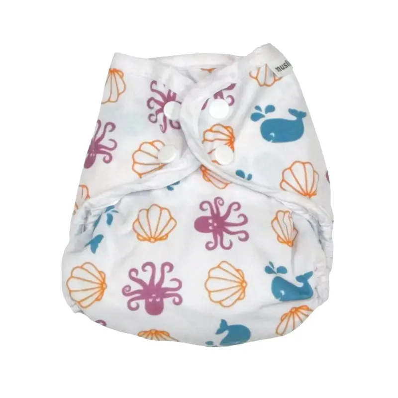 Muslinz Washable Nappy Wrap - Sealife 1