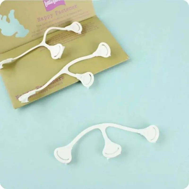 Nappi Nippas No Pin Fasteners For Terry Nappies 3 Pcs - White 2