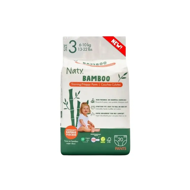 Naty Bamboo Viscose Nappy Pants Size 3 - 20 Nappies 1