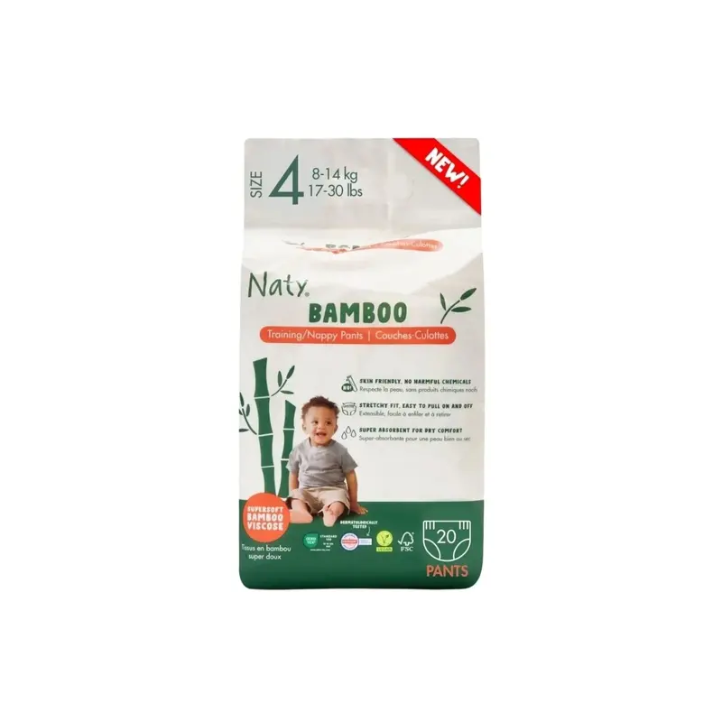 Naty Bamboo Viscose Nappy Pants Size 4 - 20 Nappies 1