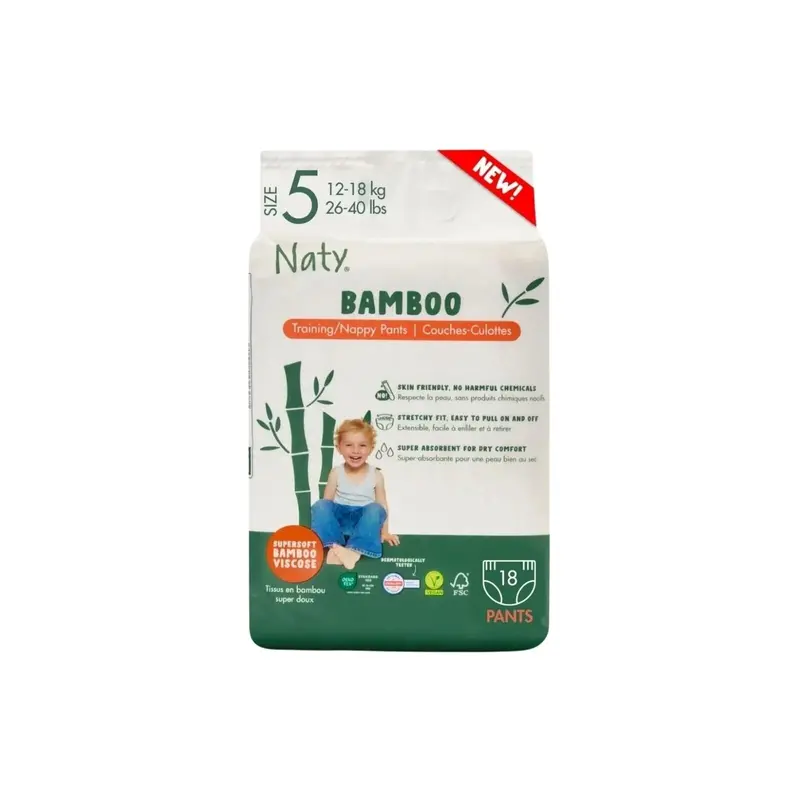 Naty Bamboo Viscose Nappy Pants Size 5 - 18 Nappies 1