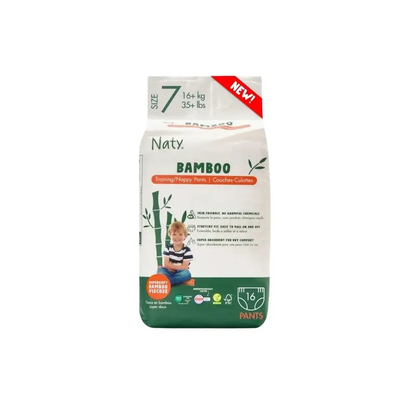Naty Bamboo Viscose Nappy Pants Size 7 - 16 Nappies 1
