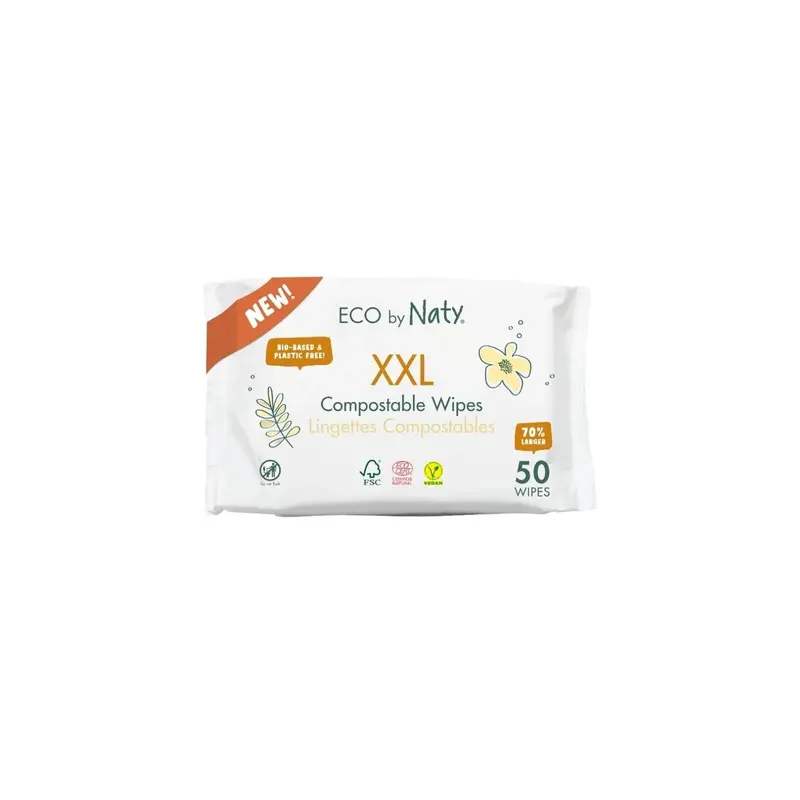 Naty Compostable Xxl Baby Wipes 50 Pcs 1