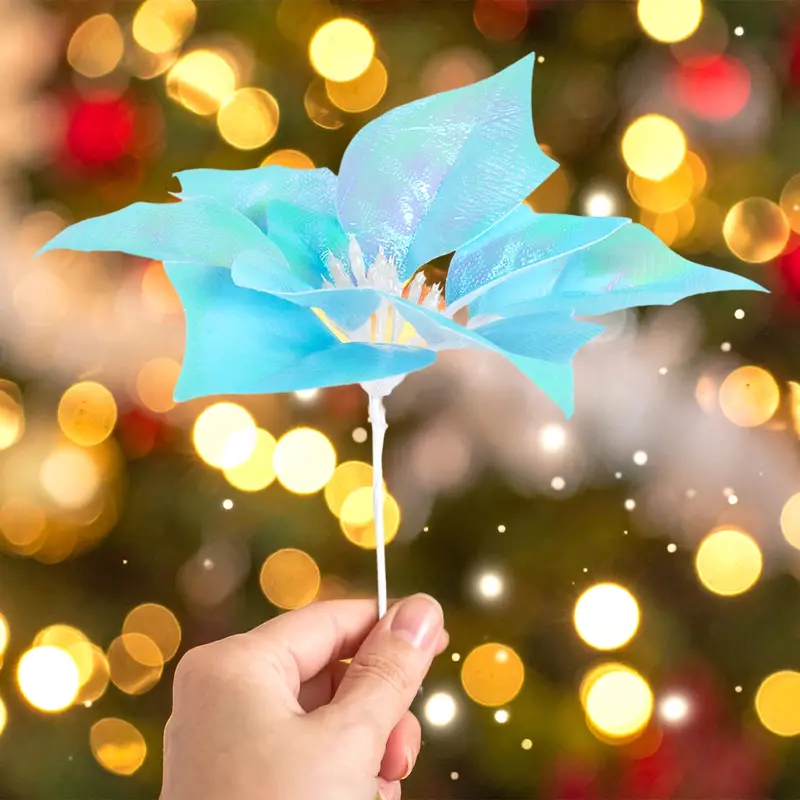 Nochebuena Decorativa, Color Azul 1