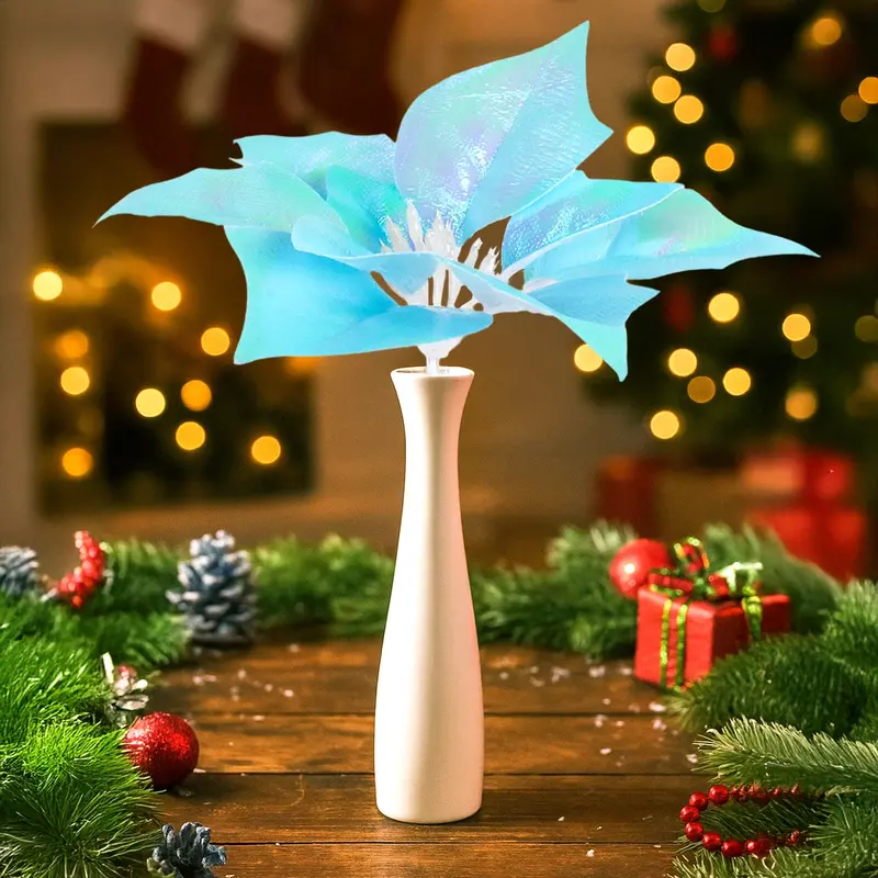 Nochebuena Decorativa, Color Azul 2