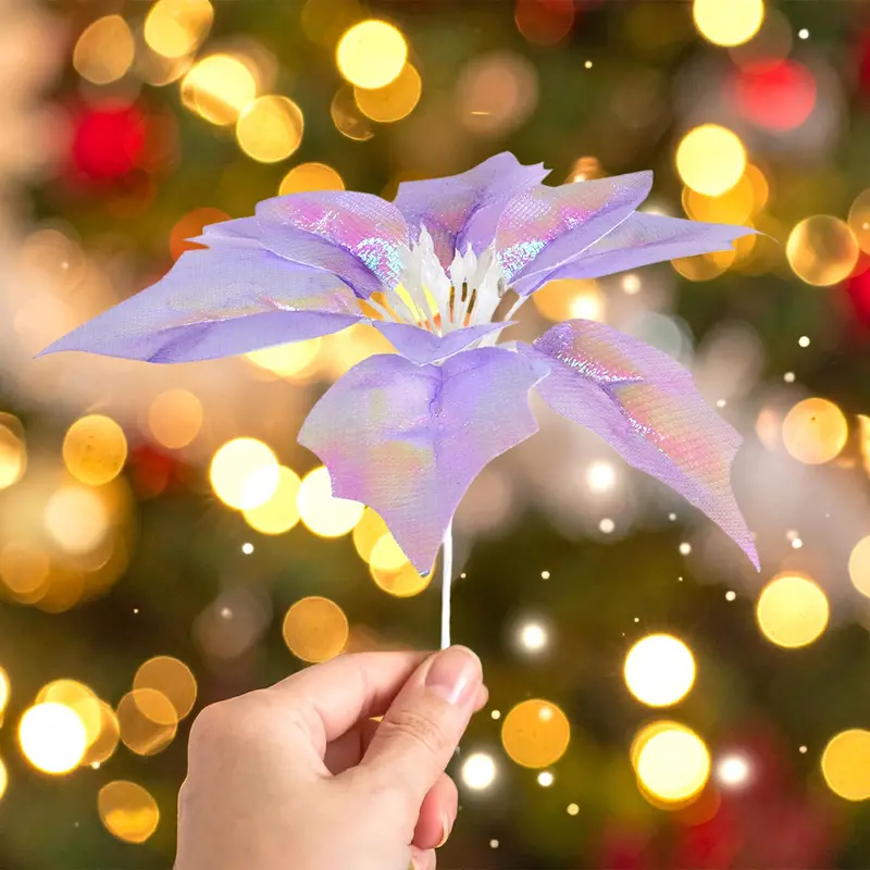 Nochebuena Decorativa, Color Morado 1