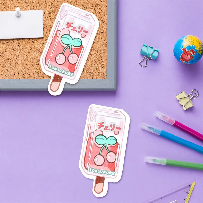 Notas Adhesivas Con Diseño De Paleta, Cereza 1