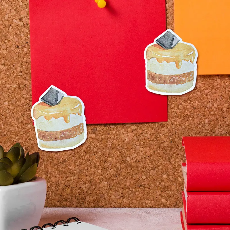 Notas Adhesivas Con Diseño De Pastel, Chocolate 1