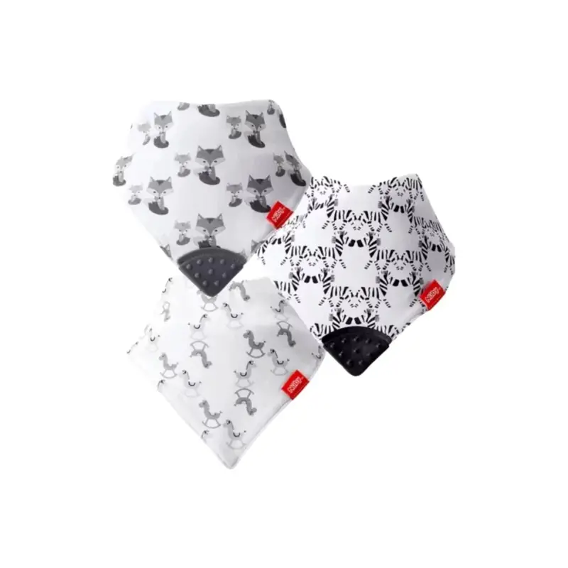 Nuby Bandana Bibs Pack Of 3 Assorted 2