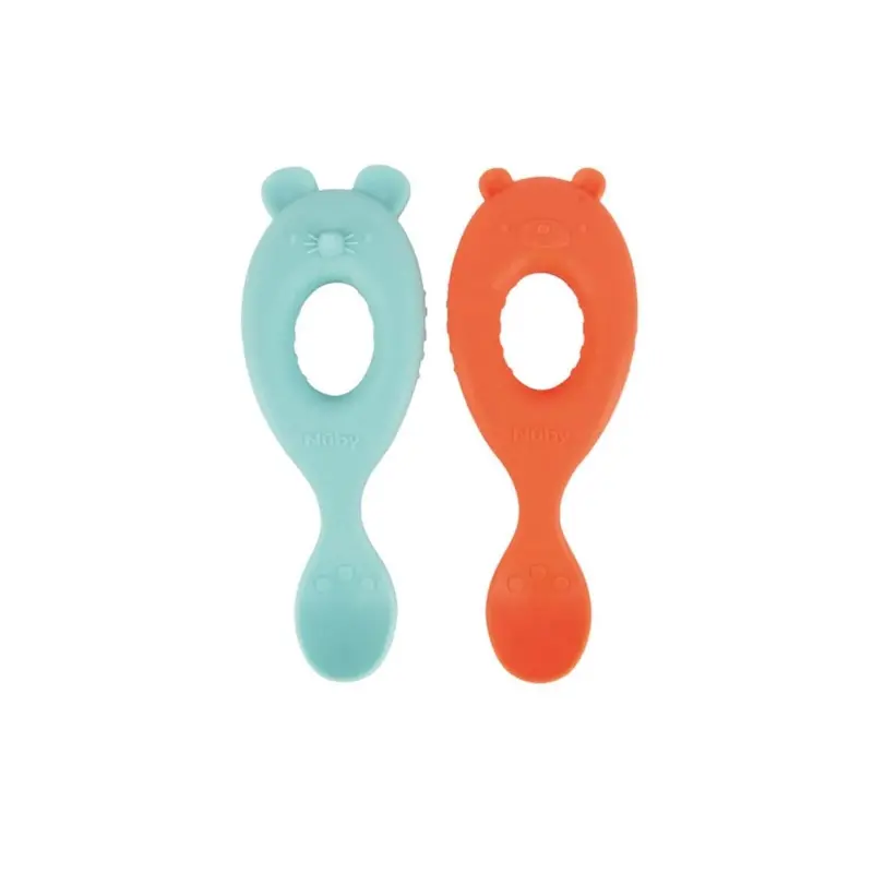 Nuby Easy Grip Baby Spoons Pack Of 2 1