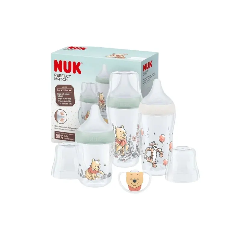Nuk Anti-Colic Perfect Match Starter Set Pack Of 4 - Winnie The Pooh 1