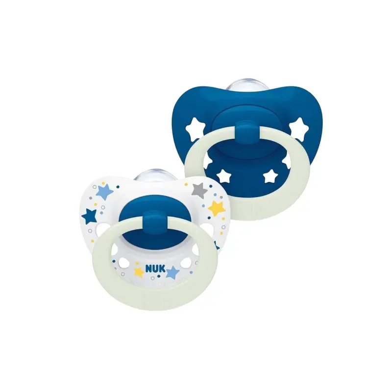 Nuk Signature Silicone Soothers 0-6 Months - Night Blue 1