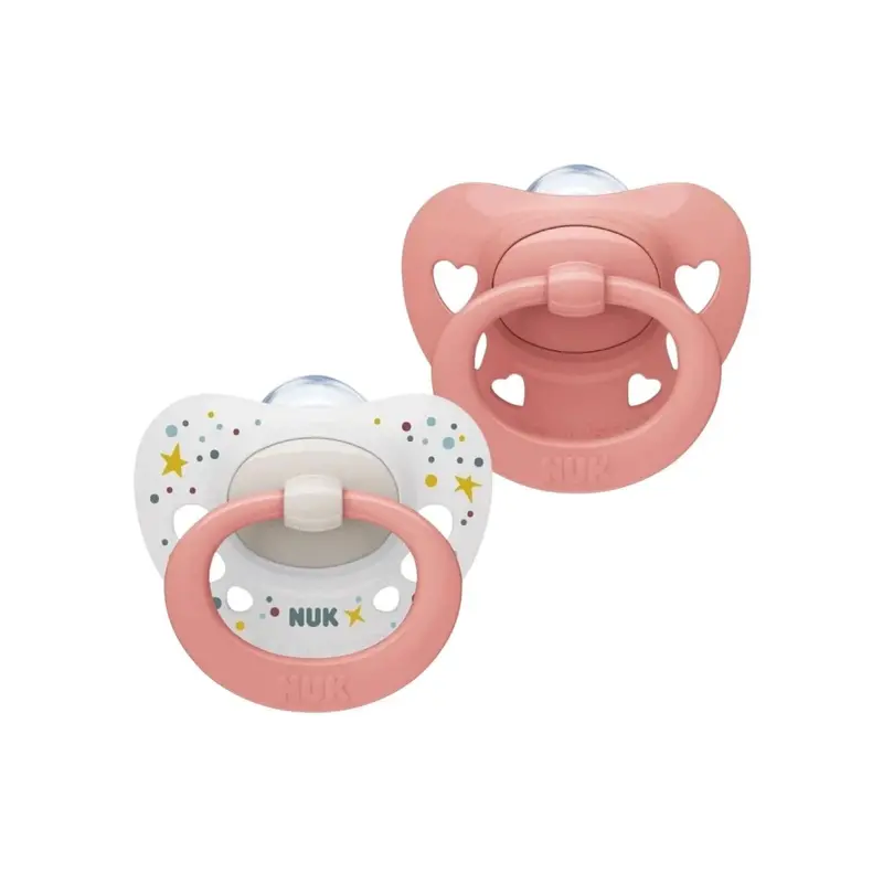 Nuk Signature Soother 0-6 Months Pack Of 2 - Pink 1