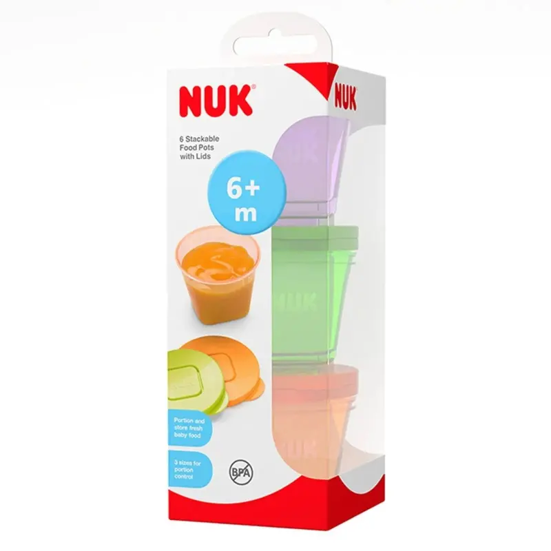 Nuk Stackable Food Pots Pack Of 6 1