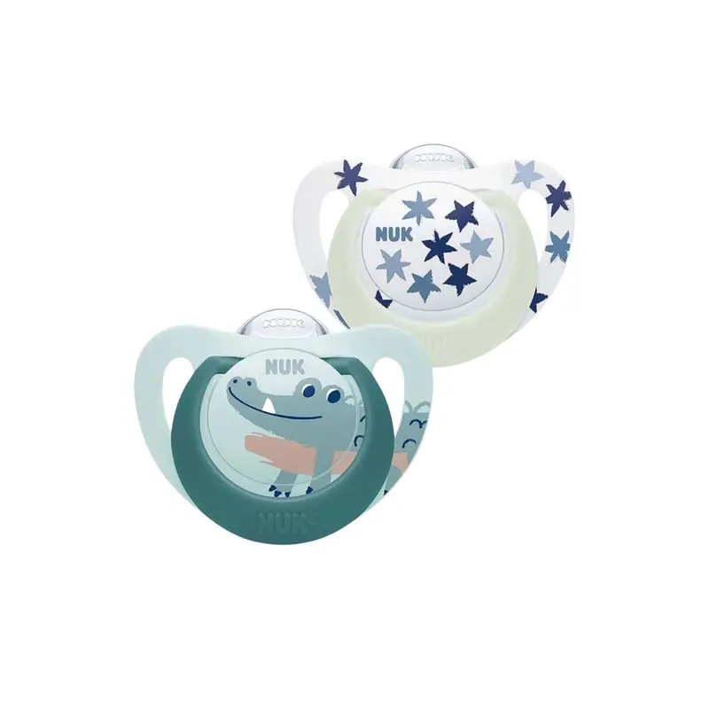 Nuk Star Day & Night Soother 18-36 Months Pack Of 2 - Blue 1