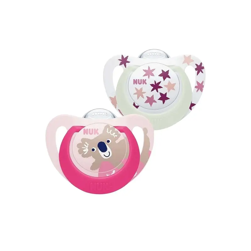 Nuk Star Day & Night Soother 18-36 Months Pack Of 2 - Pink 1