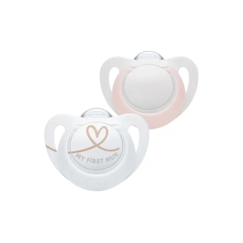 Nuk Star Soother 0-2 Months Pack Of 2 - Pink 1