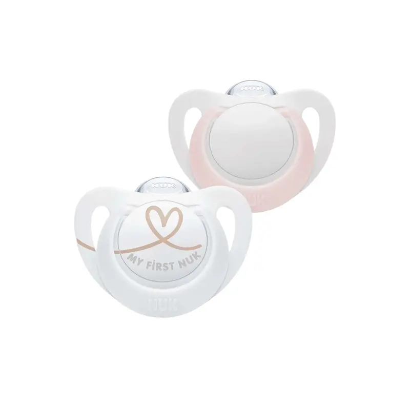 Nuk Star Soother 0-6 Months Pack Of 2 - Pink 1