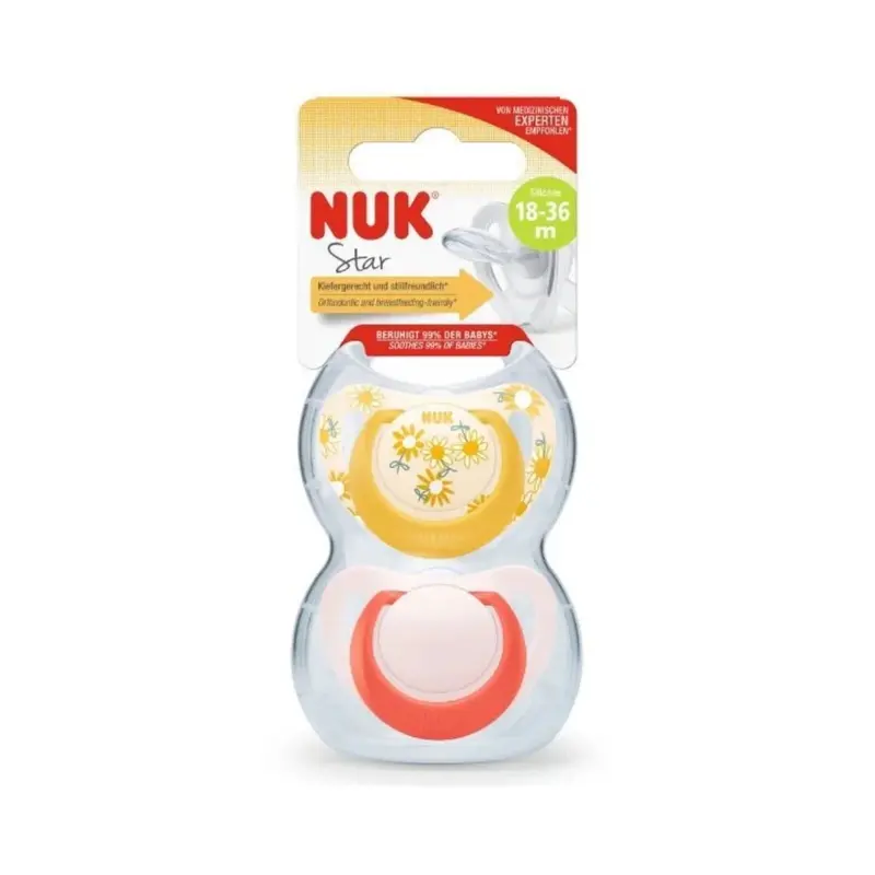 Nuk Star Soother 18-36 Months Pack Of 2 - Red 2