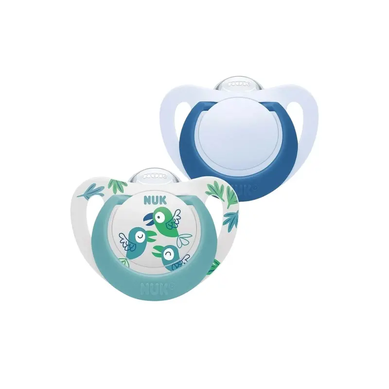 Nuk Star Soother 6-18 Months Pack Of 2 - Blue 1