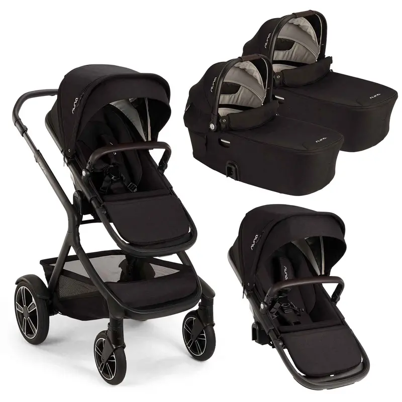Nuna Demi Next Twin Bundle In Caviar 1