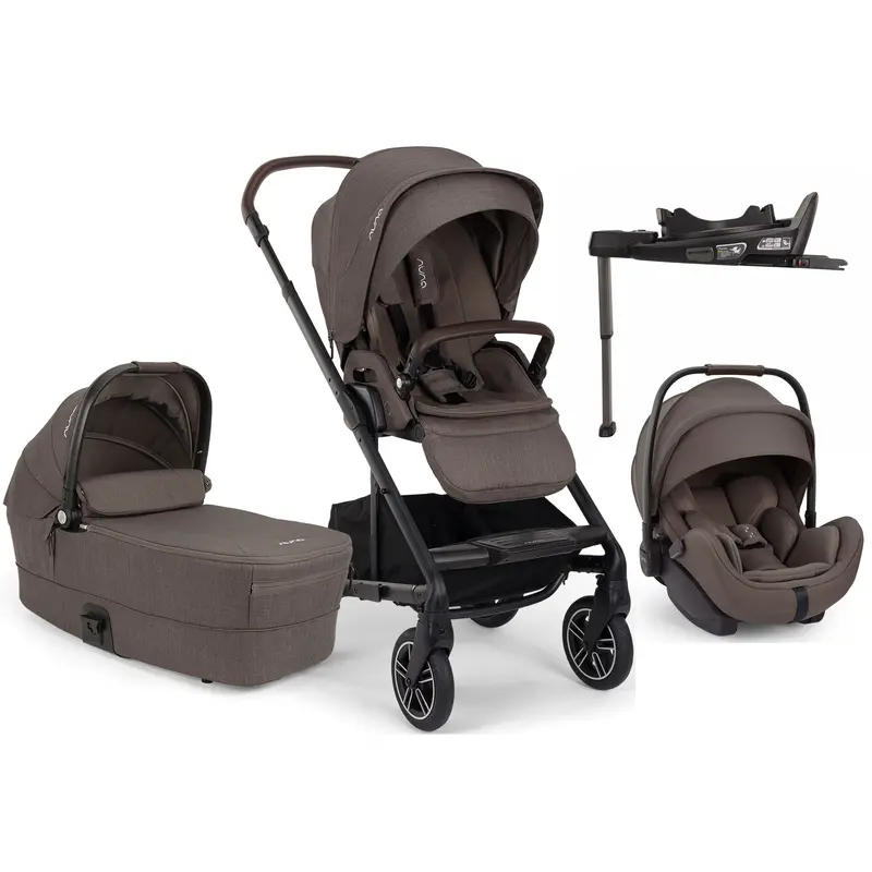 Nuna Mixx Next & Arra Flex & Base Curv Bundle In Chestnut 1