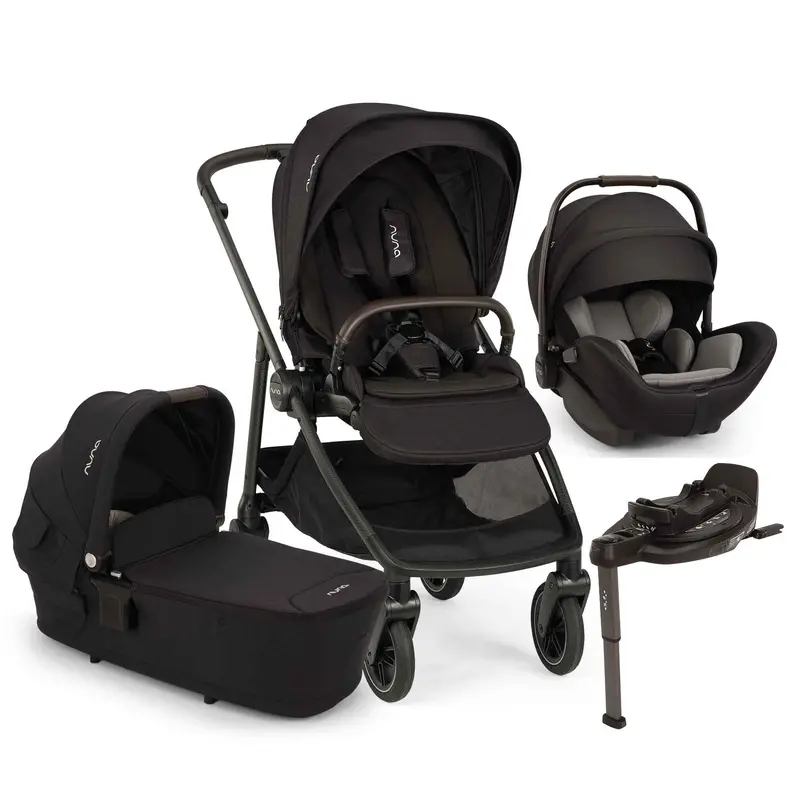 Nuna Swiv & Arra Flex & Base Curv Bundle In Caviar 1