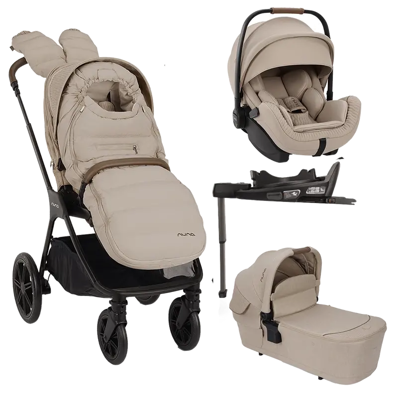 Nuna Triv Lx + Arra Flex + Base Curv Bundle In Cosmopolitan 1