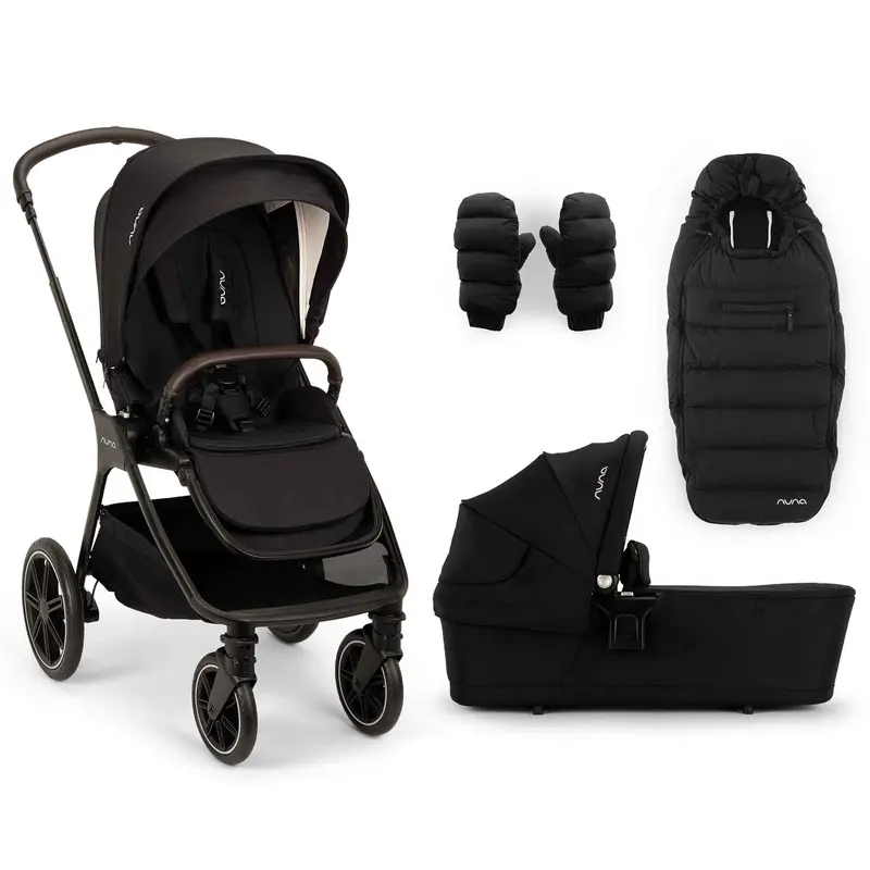 Nuna Triv Lx Pram & Winter Set In Caviar 1