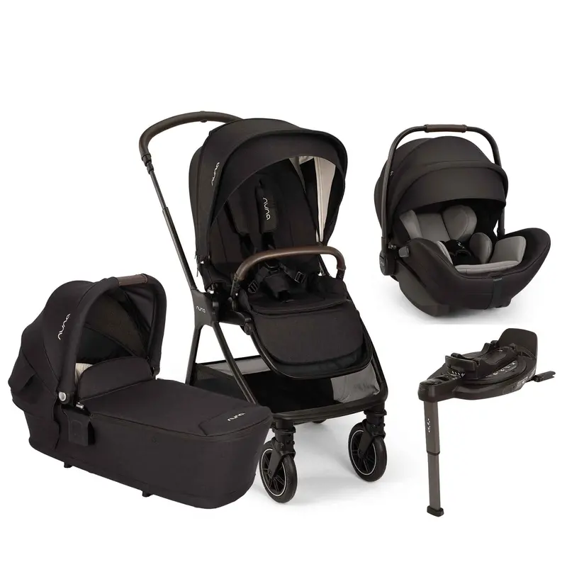 Nuna Triv Next & Arra Flex & Base Curv Bundle In Caviar 2