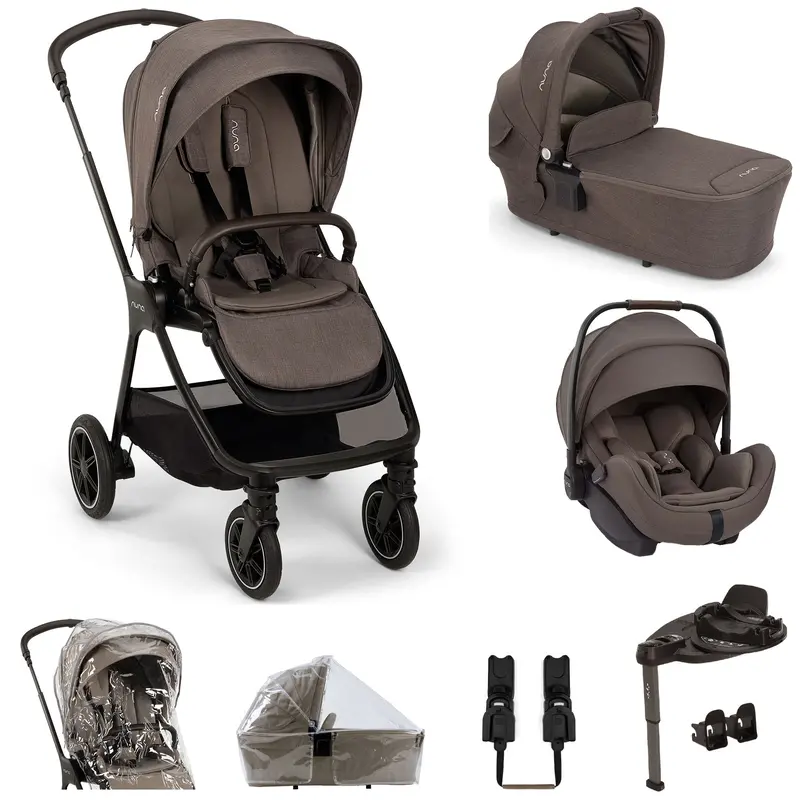 Nuna Triv Next & Arra Flex & Base Curv Bundle In Chestnut 1