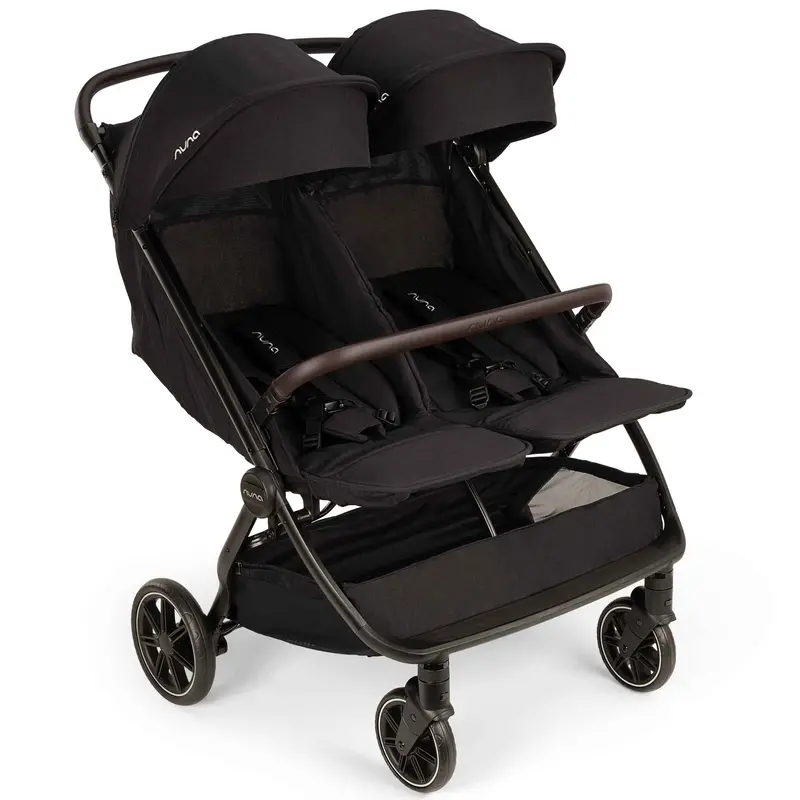 Nuna Trvl Dubl Stroller In Caviar 1