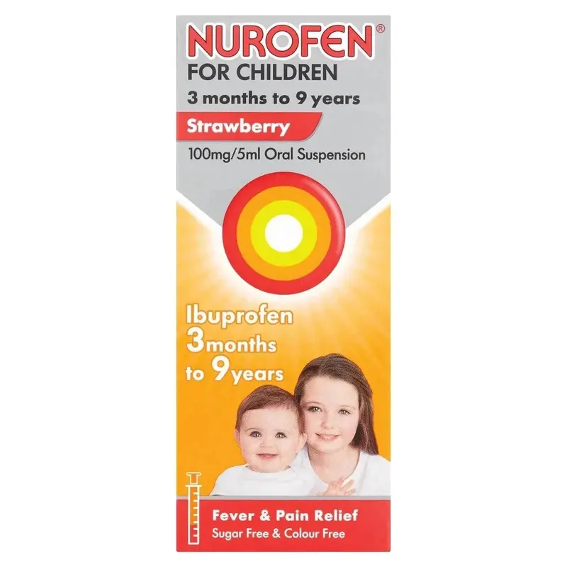Nurofen For Children Strawberry 100Mg/5Ml Oral Suspension 3+ Months 100Ml 1