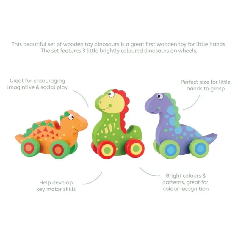Orange Tree Toys First Dinosaurs Wheelies 2