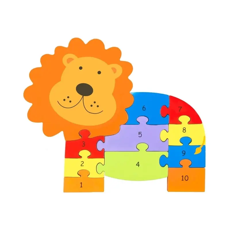 Orange Tree Toys Lion Number Puzzle 1