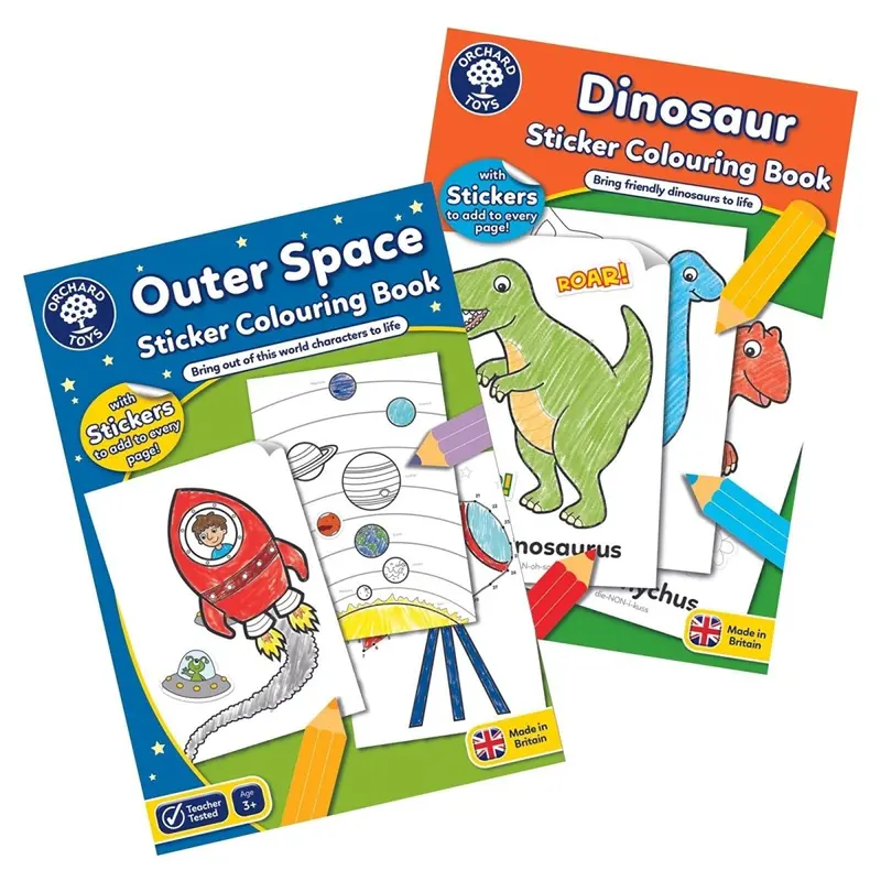 Orchard Toys Dinosaur And Outerspace Colouring Books 1