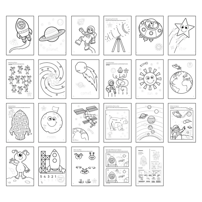 Orchard Toys Dinosaur And Outerspace Colouring Books 2