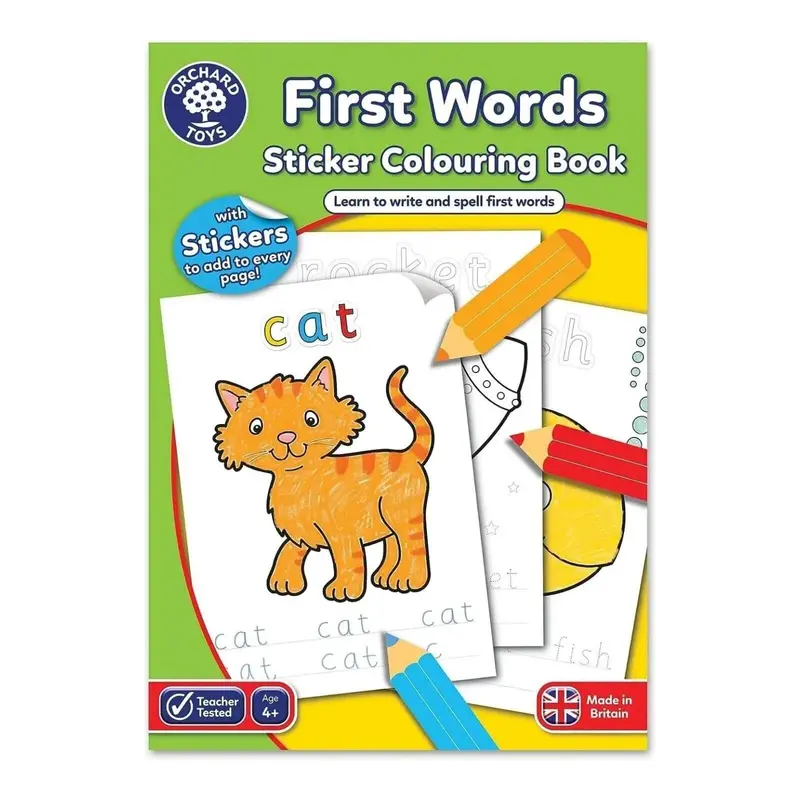 Orchard Toys First Words Colouring Book 1
