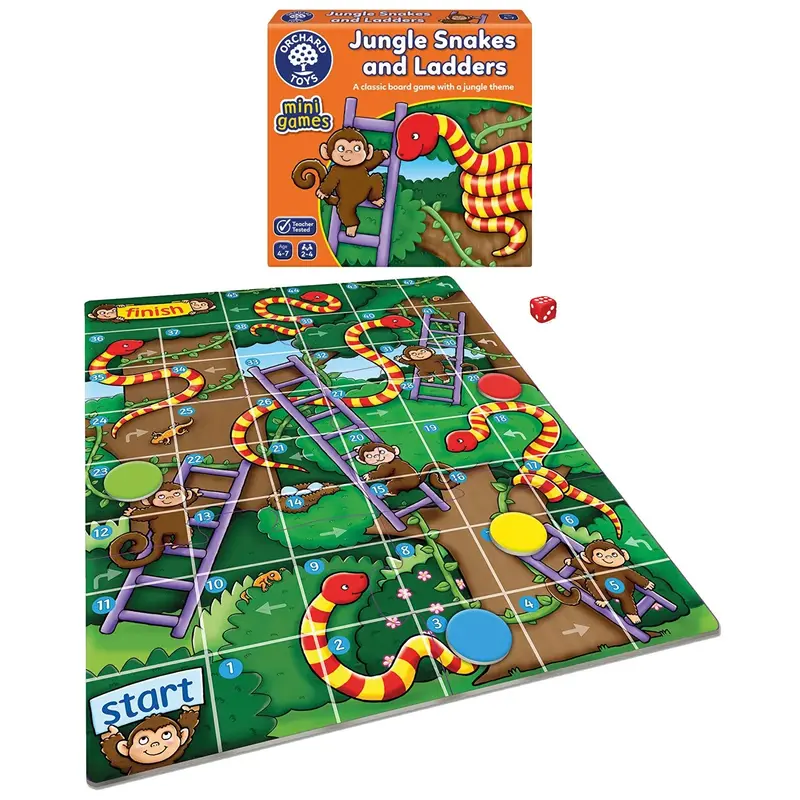 Orchard Toys Mini Games - Jungle Snakes & Ladders 2