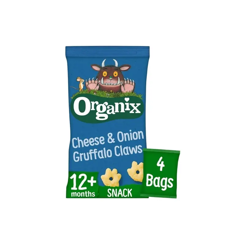 Organix Cheese & Onion Gruffalo Claws Multipack 12+ Months 60G (4X15g) 1